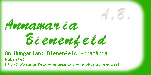 annamaria bienenfeld business card